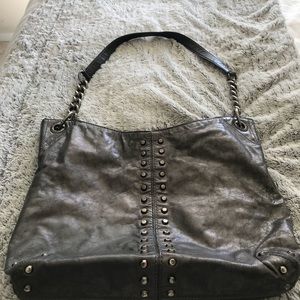 Michael Kors studded gray handbag
